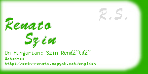 renato szin business card